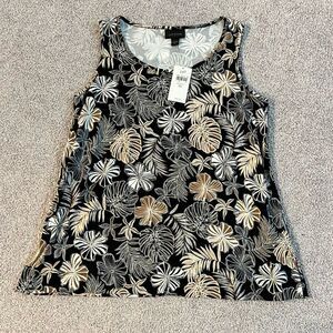 NWT J.Jill Patterned Wearever Tank Top